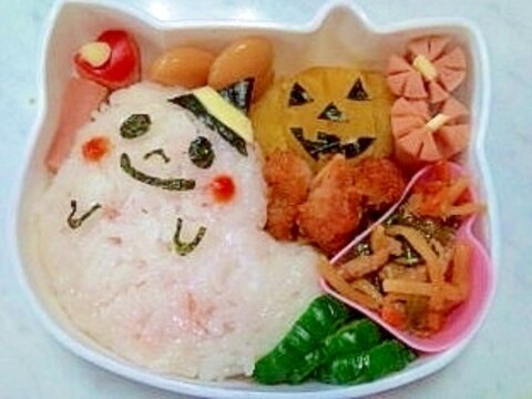 ハロウィン弁当！簡単！キャラ弁当！おばけくん